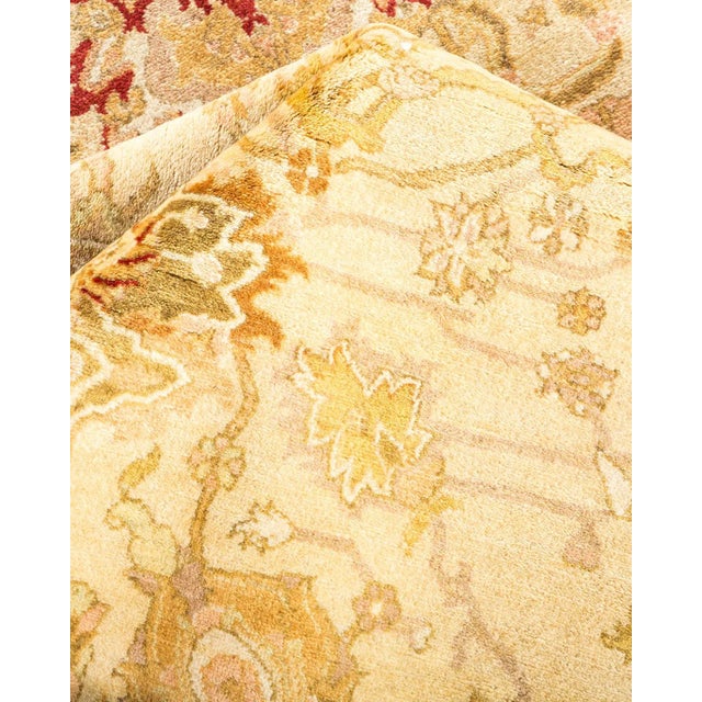 Textile Vintage Moroccan Hand Knotted Wool Area Rug, Ivory - 6'2" X 8'10" For Sale - Image 7 of 9