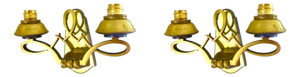 French Art Deco Bronze Wall Sconces from Liberos Paris, 1940s, Set of 2