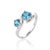 Inspired by rolling ocean waves, this striking dual-stone ring wraps bright blue gems in a polished swirl, perfect for...