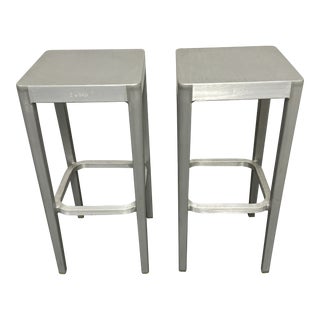 Starck Emeco Phillippe Stark Bar Stools, a Pair For Sale