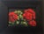 Impressionist Geraniums by Barbara Hack | Oil on canvas board Red geranium flowers with green leaves. For Sale - Image 3 of 4