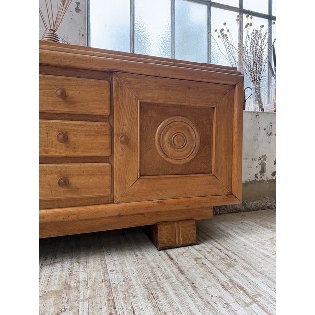Art Deco Oak Sideboard by Dudouyt, 1940s For Sale - Image 15 of 18