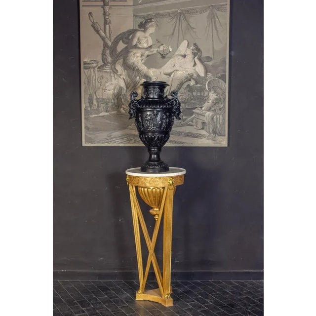 Renaissance Revival Black Painted Bronze Vases For Sale - Image 6 of 8