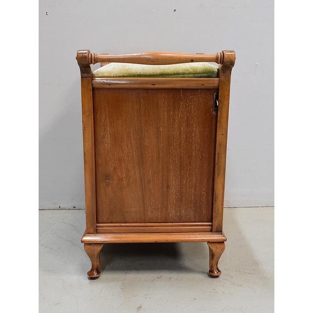 English Stool or Magazine Rack in Blond Mahogany, 1920s For Sale - Image 17 of 18