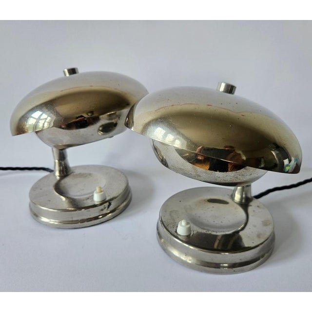 Bauhaus Art Deco Bauhaus Chrome Table Lamps by Franta Anyz, 1930s, Set of 2 For Sale - Image 3 of 16
