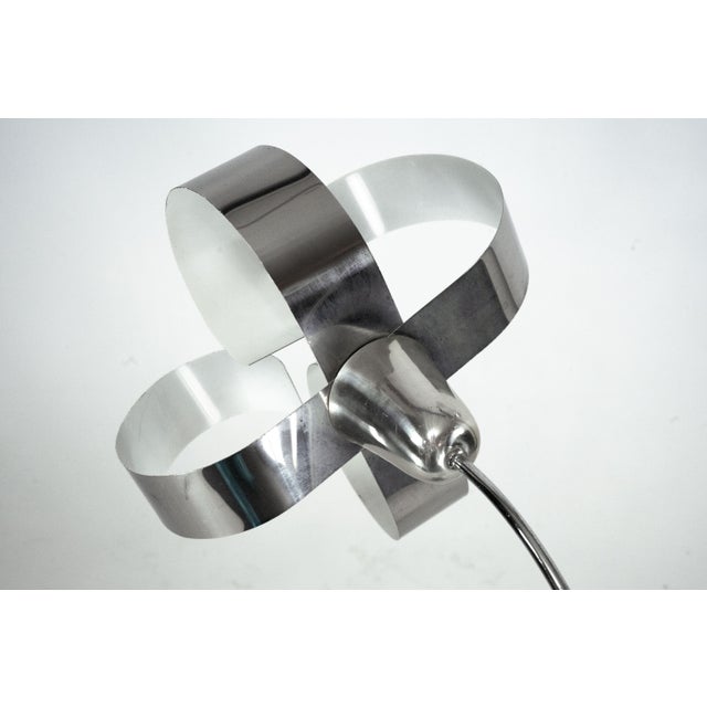 Space Age Italian Metal Floor Lamp with Floral Shades, 1970s For Sale - Image 13 of 14