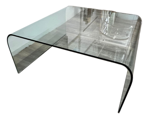 Square Tempered Glass Low Table from Fiam-Pesaro