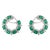 Modern 13.04 Carats Natural Zambian Emerald and 2.25 Carats Diamond Earring in 14k Gold For Sale - Image 3 of 8
