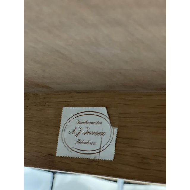 Ole Wanscher Square Conference Table by Ole Wanscher for A.J. Iversen For Sale - Image 4 of 5