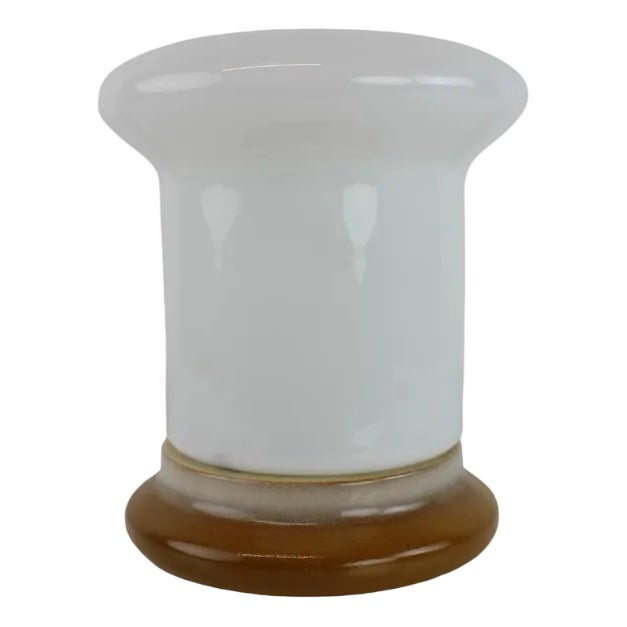 Mid-Century Table Lamp in Opal Glass and Ceramic by Ivan Jakeš for Osvetlovaci Sklo For Sale