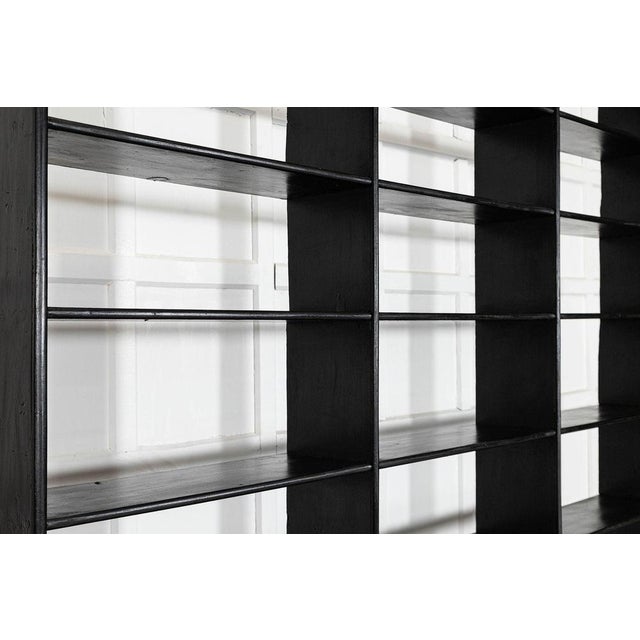 Wood 19th Century English Pine Ebonised Haberdashery Display Bookcase, 1890 For Sale - Image 7 of 17