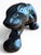 Mid 20th Century Vintage Glossy Black Ceramic Panther Sculpture With Db Mark For Sale - Image 5 of 9