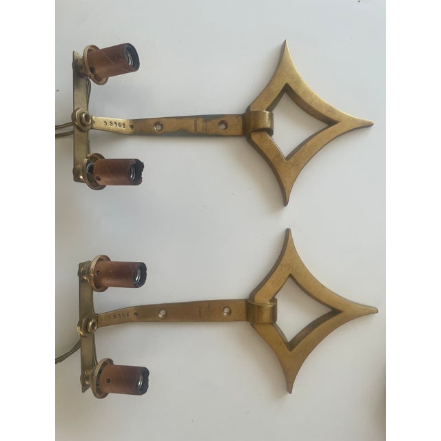 1930s Marcel Guillemard Signed Bronze Wall Scones For Sale In Boston - Image 6 of 6