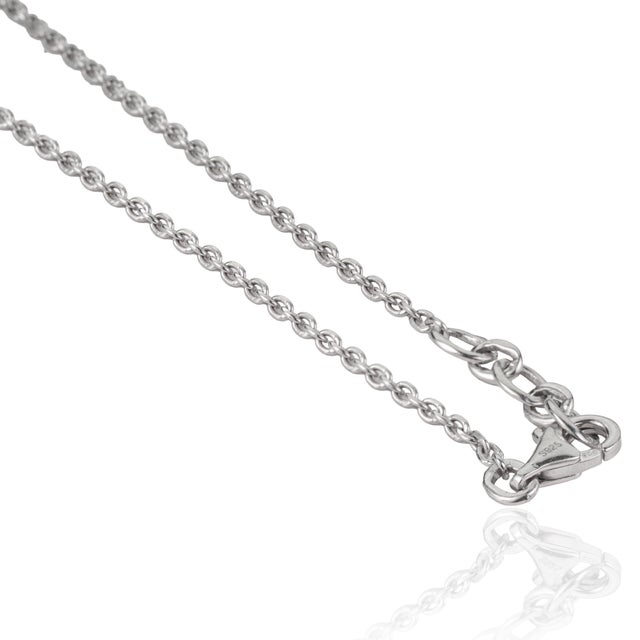 Metal Contemporary Sterling Silver Minimalist 32 Inch Anchor Link Long Chain Necklace - Unisex For Sale - Image 7 of 13