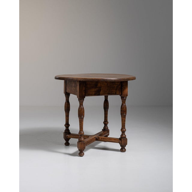 1970s French Chestnut Brown Neo-Renaissance Oak Table in Original Patina For Sale - Image 14 of 15