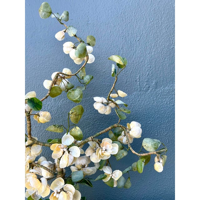 Vintage Regency Shell Flower Arrangement For Sale - Image 11 of 12