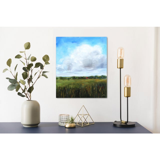 Sky Blue Making Our Way Back - Original Contemporary Acrylic and Graphite Abstract Painting on Canvas by Jodi Miller For Sale - Image 8 of 9