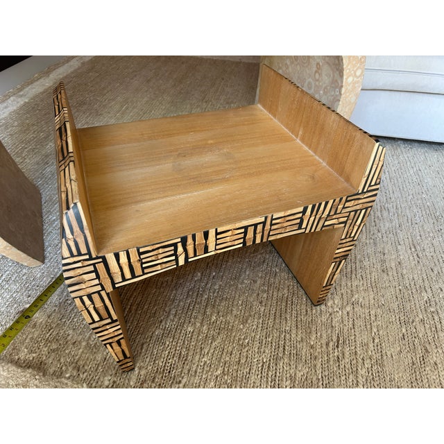 1980s 1980s R & Y Augousti Mosaic Inlay Vanity - Set of 3 For Sale - Image 5 of 6