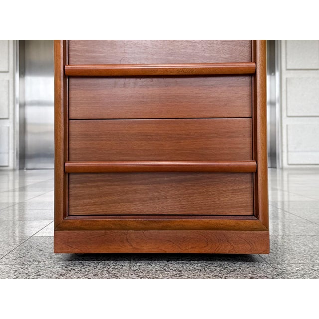 Brown 1960s Walnut Nightstand Chests by T. H. Robsjohn-Gibbings for Widdicomb - A Pair For Sale - Image 8 of 15