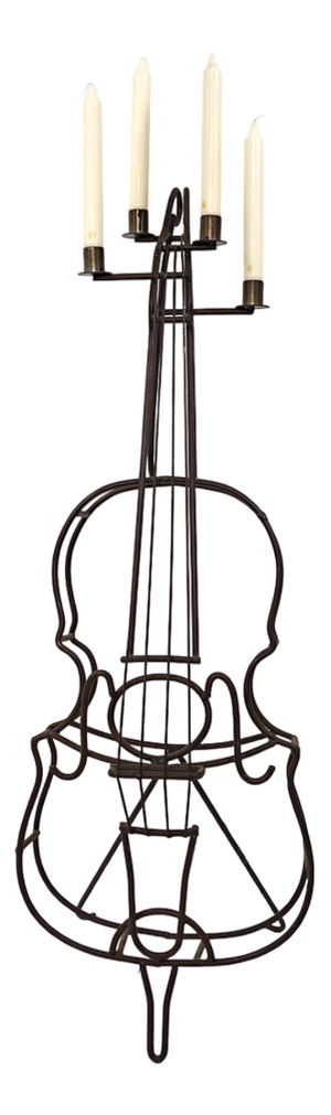 Large Mid-Century Modern Wire Steel Candleholder