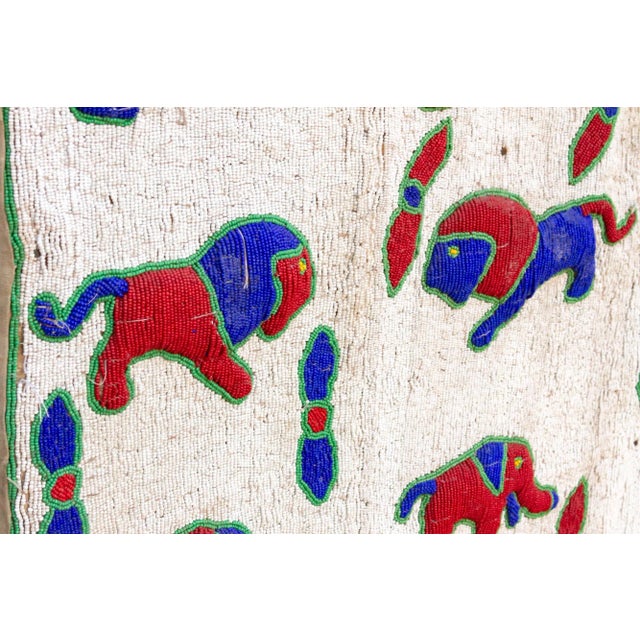 Old Animal Kingdom African Beaded Panel For Sale In Los Angeles - Image 6 of 11