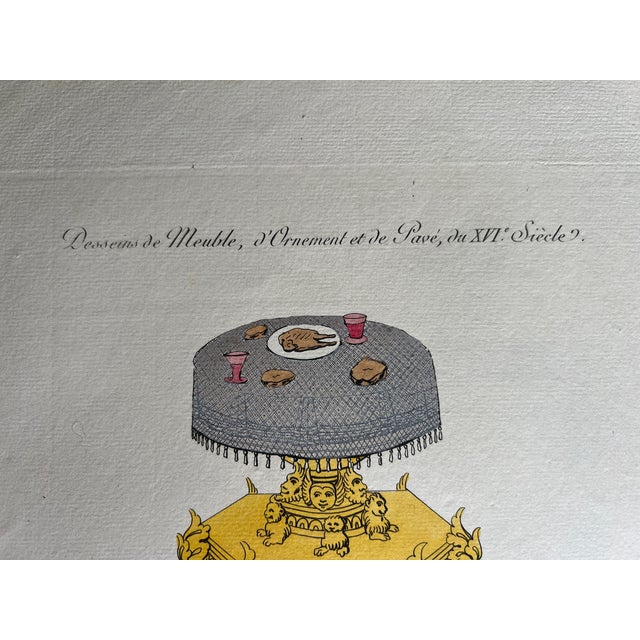 Mid 19th Century Etching Reproduction of 16th Century Furniture Design by Nicolas Xavier Willemin For Sale - Image 4 of 5