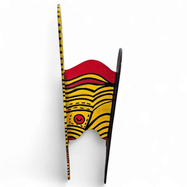 Upholstered Wooden Wing Chair For Sale - Image 3 of 18