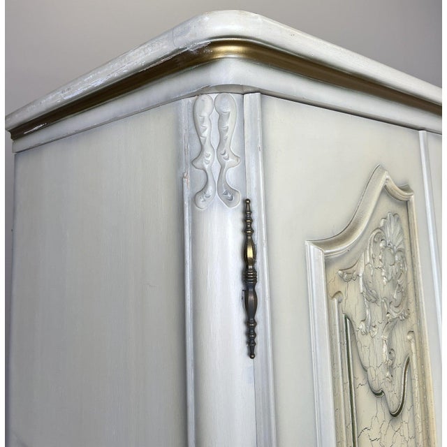 Vintage French Shabby Chic Wardrobe For Sale - Image 15 of 18