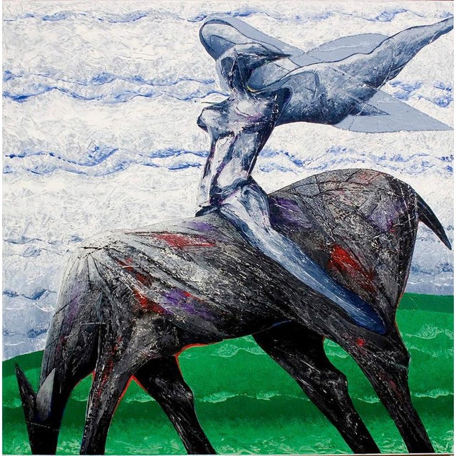 Franco Ferrari, Da Lontano, 2000s, Acrylic on Canvas For Sale