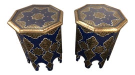 Vintage New Moroccan Side Tables Chairish