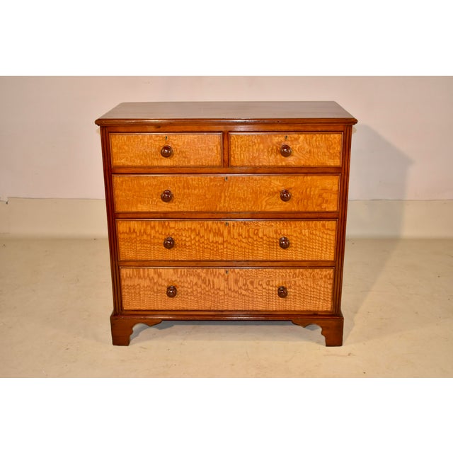 19th century walnut and Hungarian ash chest from England. This is an incredible chest! The top of the chest is made from a...