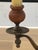 Wood Vintage Italian Turned Wood Three-Arm Candelabra / Bouillotte Lamp For Sale - Image 7 of 18