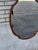 1930 Oval Walnut Hand Painted American Mirror. For Sale - Image 4 of 18