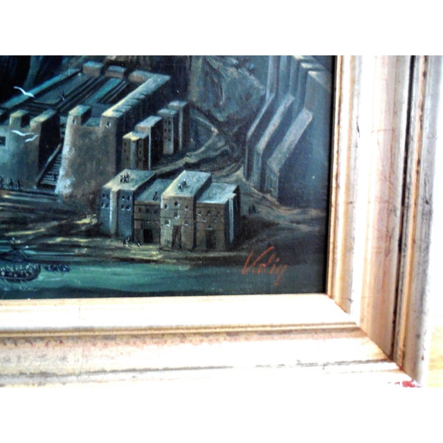 Peter Kolin, Atlantis, Large Surrealist Oil Painting. Viennese Fantastic Realism, 1980 For Sale - Image 4 of 10