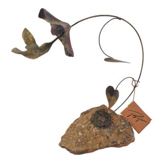 Bijan Metal Hummingbird Sculpture For Sale
