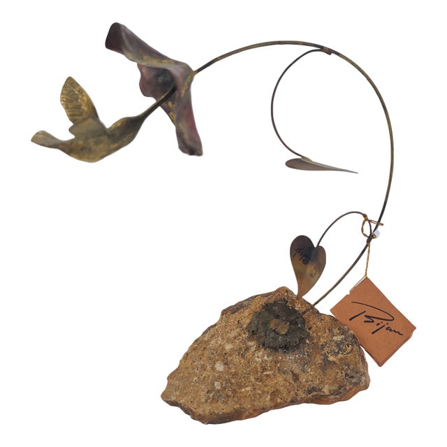 Bijan Metal Hummingbird Sculpture For Sale