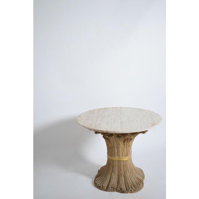 Round Carved Wooden Table, 1970s For Sale - Image 3 of 5