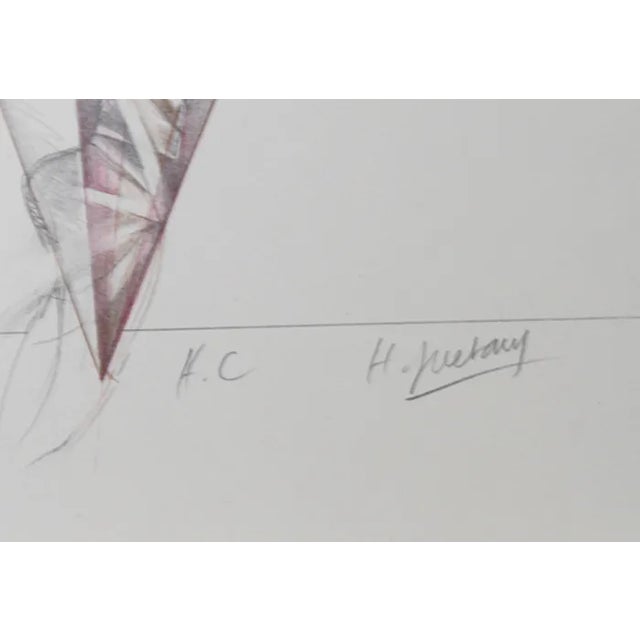 A Helene Guetary, French/American (1957 - ) "Move VI" lithograph from 1979. This is signed and numbered in pencil....