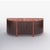 A credenza inspired by giant water lily pads and their curled rims, handmade out of 30 mm thick honed unfilled red...