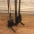 Metal Mid-Century Modern Wrought Iron and Brass Fireplace Tools- 3 Pieces For Sale - Image 7 of 8