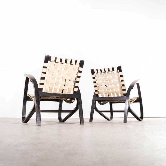 Webbed Bentwood Armchairs from Jan Vanek, 1930s, Set of 2 For Sale - Image 9 of 9