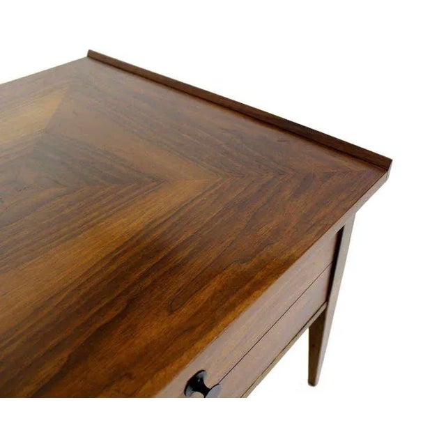 1960s Mid-Century Modern Danish Walnut End Tables- a Pair For Sale - Image 5 of 9