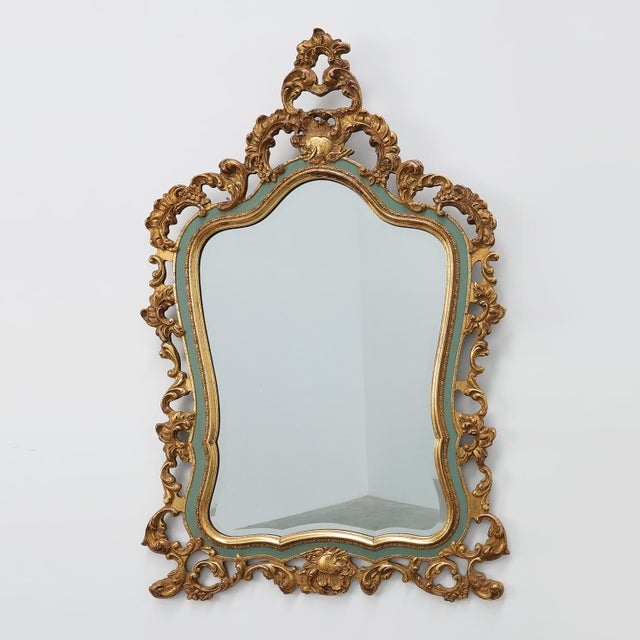 20th Century Florentine Gilt Mirror with Openwork Acanthus Scrolls, Italy, 1950s For Sale - Image 12 of 12