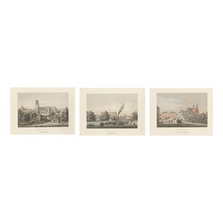 A. Nay, Uppsala City Views in Sweden, 1877, Paper, Set of 3 For Sale