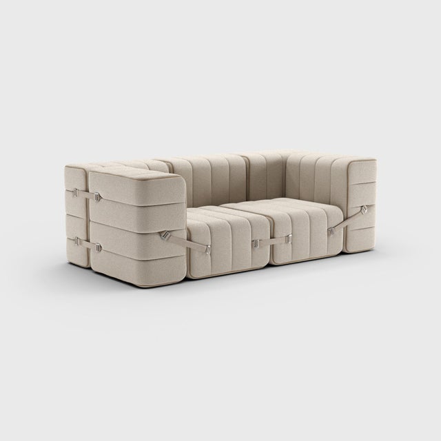 2-Seater Modular Sofa with Armrests in Sera Fabric by Ambivalenz, Set of 7 For Sale - Image 10 of 10