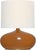 Thomas O'Brien by Visual Comfort Signature Olinda 24" Low Table Lamp in Crackled Sienna with Linen Shade For Sale