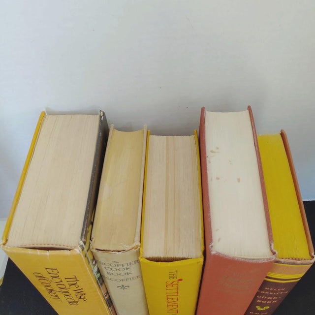 Mid 20th Century Vintage Mid-Century Cookbook Classics Collection Set of 5 Warm Toned Hardcover Books For Sale - Image 5 of 8