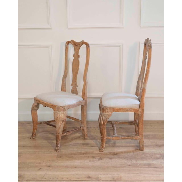 Pair of Swedish Rococo Chairs with Traces of Original Paint, Circa 1770 For Sale - Image 13 of 13