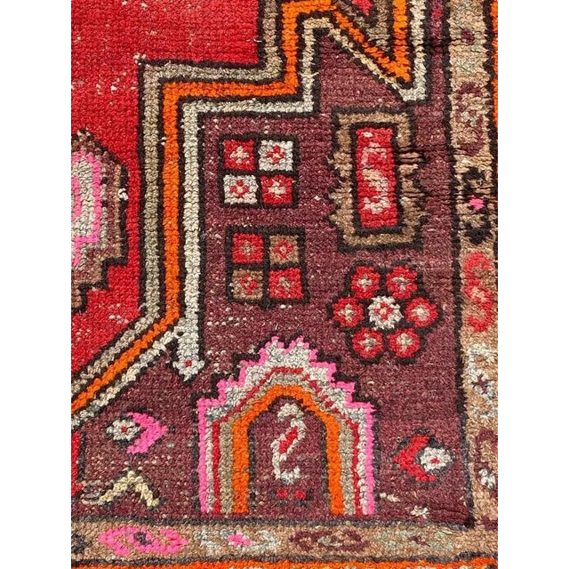 Vintage Rustic Wool Hamadan Rug, 1950s For Sale - Image 10 of 18