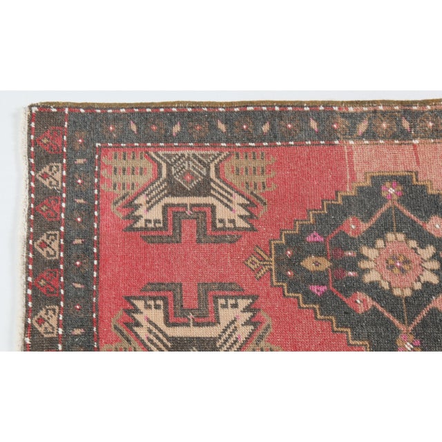 Art Deco Rustic Entry Rug – Vintage Turkish Door Mat Rug - 1' 9'' X 3' 4'' For Sale - Image 3 of 11